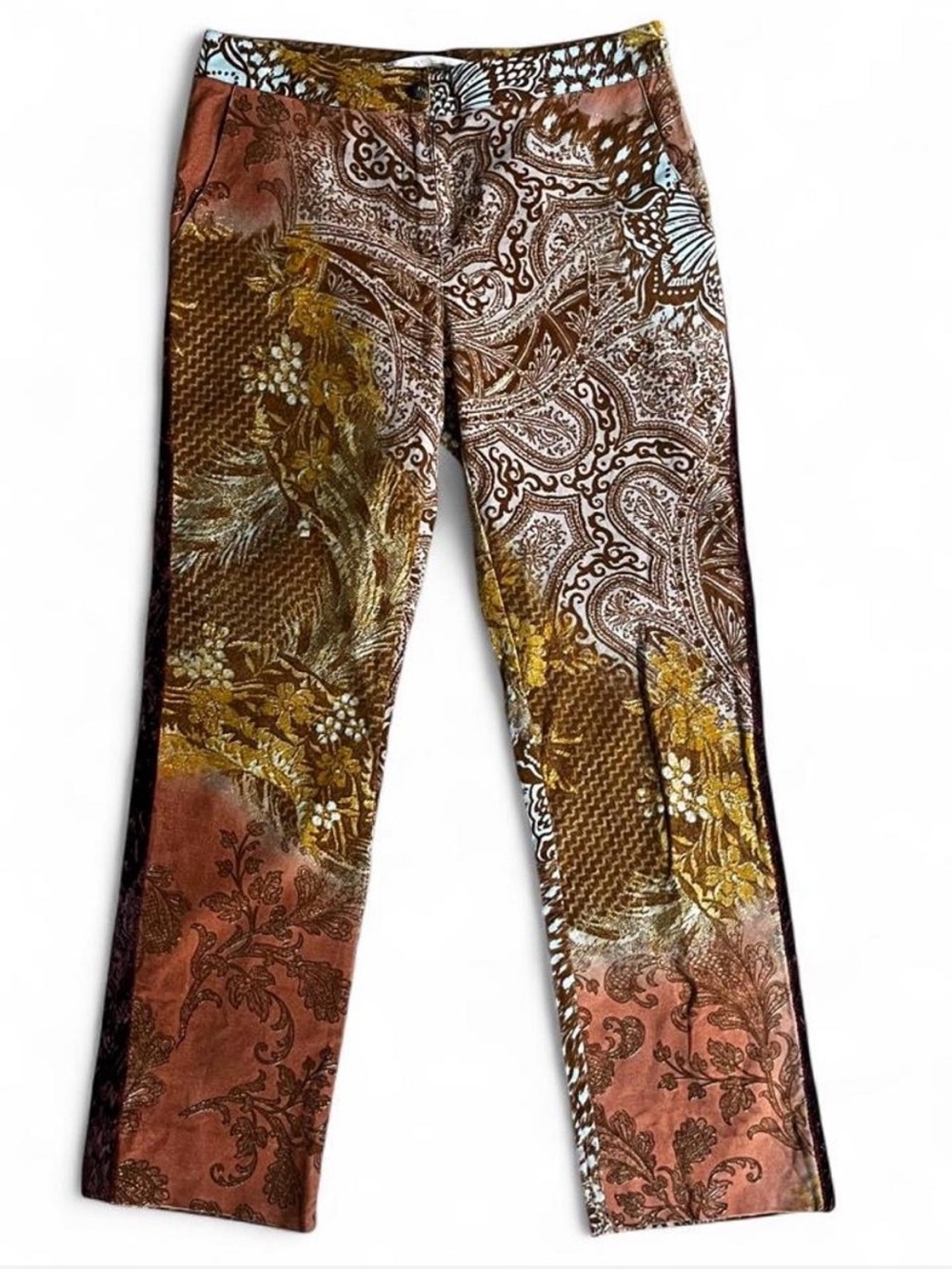 Vintage Y2K Roberto Cavalli Paisley Velvet Pants IT 42